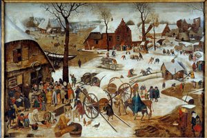 Betalingen av kronen eller denombrementet et Bethlehem-maleri av Pieter the Jeune dit Brueghel d