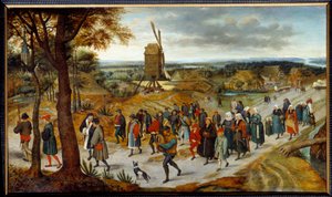 Bryllupsprosesjonen av Pieter Brueghel II den unge kjent som Brueghel d