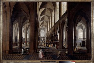 Innvendig utsikt over katedralen i Antwerpen Maleri av Pieter Neefs the Jeune (1620-1675) av Pieter the Younger Neefs