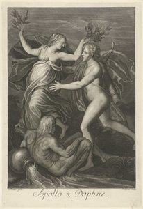 Apollo og Daphne (tittel på objekt) Mytologiske kjærlighetshistorier (serietittel) av Pieter van Gunst