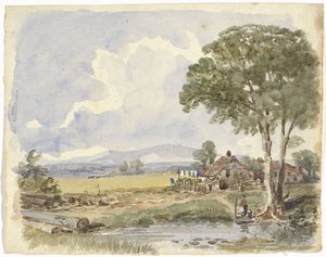 Landskap med gård