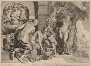 Erichthonius i kurven hans av Pieter van Sompel after Sir Peter Paul Rubens