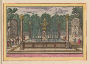 Fountain of the Thorn Extract i hagen til det kongelige palasset i Aranjuez Fontenen til Harpyen og Toonpluysertjen i Aranjues (tittel på objekt) Theatrum Hispaniae (...) (serietittel) av Pieter van den Berge