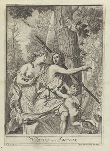 Skriv ut 11 fra serietegningseksempler med Venus og Adonis