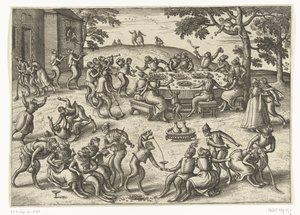 Utendørs bankett Monkey-spill (serietittel) av Pieter van der Borcht (I)