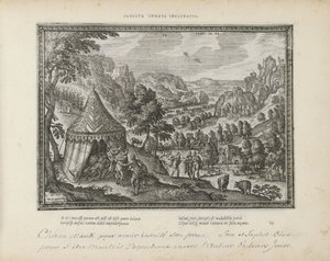 Dronkenschap van Noach Forrådt medfødt tilbøyelighet (tittel på objekt) De hellige emblemene og hovedhistoriene til begge testamentene (Oude Testamentet) (serietittel) Bilder og figurer av bøker (serietittel) av Pieter van der Borcht (I)