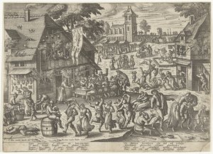Fest for St. Sebastian-lauget av Pieter van der Borcht (I)