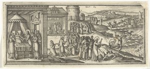 Kristi helbredelser Bibelske scener (serietittel) av Pieter van der Borcht (I)