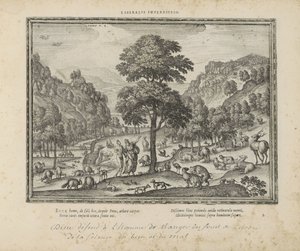 God toont Adam het paradijs Liberalis interdictio (title on object) Emblemata Sacra è praecipuis utriusque testamenti historiis concinnata (Oude Testament) (series title) Imagines et figurae bibliorum (series title)   1374342   no       norwegian Successfu av Pieter van der Borcht (I)