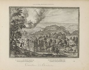 Gud viste seg for Abraham Levemåter bedre valg (tittel på objekt) De hellige emblemene og hovedhistoriene til begge testamentene (Oude Testamentet) (serietittel) Bilder og figurer av bøker (serietittel) av Pieter van der Borcht (I)