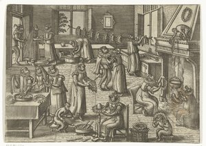 krage studio Apenspel (serietittel) av Pieter van der Borcht (I)