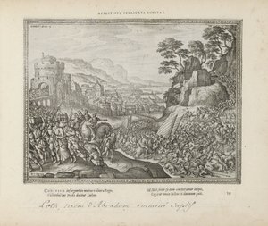 Masse blir veivoedert fra Sodoma Hengivenhet entangled goodness (tittel på objekt) De hellige emblemene og hovedhistoriene til begge testamentene (Oude Testamentet) (serietittel) Bilder og figurer av bøker (serietittel) av Pieter van der Borcht (I)