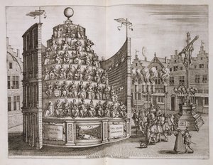 Illustrasjon som viser et bevegelig teater, fra 