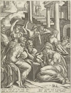 Tilbedelse av hyrdene av Pieter van der Heyden