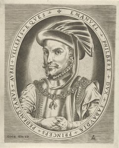 Portrett av Emanuel Philibert, hertugen av Savoy Portretter av linjaler (serietittel) av Pieter van der Heyden
