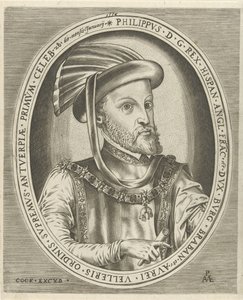 Portrett av Filip II, konge av Spania Portretter av linjaler (serietittel) av Pieter van der Heyden