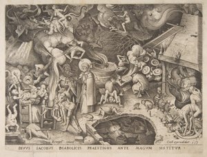 St. James and the Magician Hermogenes, 1565. av Pieter van der Heyden