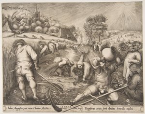 Summer Aestas fra serien The Seasons, 1570. av Pieter van der Heyden