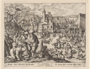 Vinter Hyems (tittel på objekt) The Four Seasons (serietittel) av Pieter van der Heyden