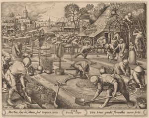 Vår av Pieter van der Heyden after Pieter Bruegel the Elder
