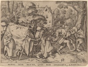 Bryllupet til Mopsus og Nisa av Pieter van der Heyden after Pieter Bruegel the Elder