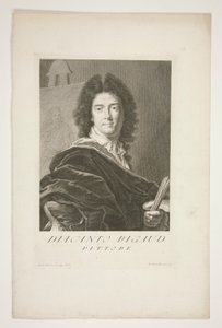 Portrett av Hyacinthe Rigaud av Pietro Antonio Pazzi