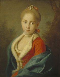 Portrett av prinsesse Catherine av Holstein-Beck 1750-1811, 1760-1762 av Pietro Antonio Rotari