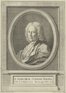 Portrett av poeten Scipione Maffei 1675-1755, ca. 1750. av Pietro Antonio Rotari