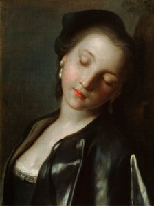 Sovende ung kvinne, midten av 1700-tallet av Pietro Antonio Rotari