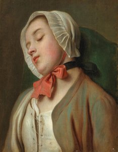Sovende ung kvinne, midten av 1700-tallet. av Pietro Antonio Rotari