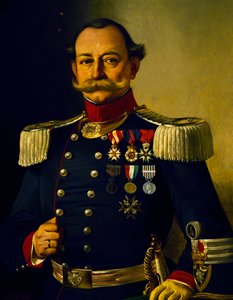 Portrett av italiensk oberst (olje på lerret) av Pietro Baldini