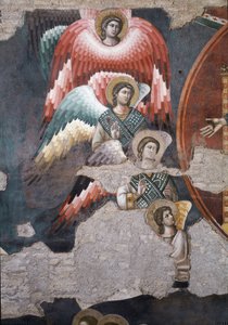 Den siste dommen, detalj av engler - Fresco