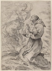 Saint Francis med Kristusbarnet