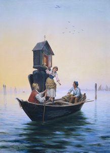 Deltar i en venetiansk helligdom,