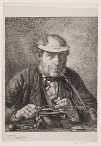 Portrett av kunstnerens far, medaljevinner F.C. Crohns av Pietro Købke Krohn