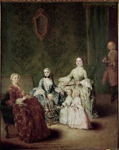 Portrett av Sagredo-familien. Maleri av Pietro Longhi (1702-1785) av Pietro Longhi