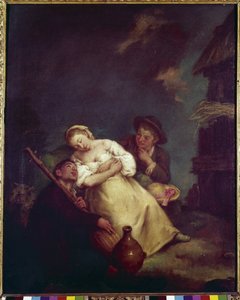 Sleeping Agriculture - Maleri av Pietro Longhi (1702-1785), olje på lerret, 61x50 cm, ca 1750. Venezia, Querini Stampalia Foundation av Pietro Longhi