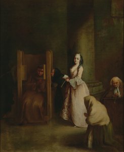 Bekjennelsen, 1750-tallet av Pietro Longhi