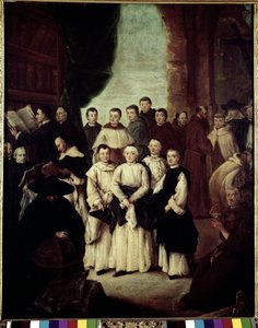 The Fraternity of Venezia (La frateria di Venezia) - Maleri av Pietro Longhi (1702-1785), olje på lerret, 61x49 cm av Pietro Longhi