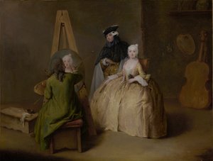 Maleren i hans atelier, ca. 1741-4 av Pietro Longhi