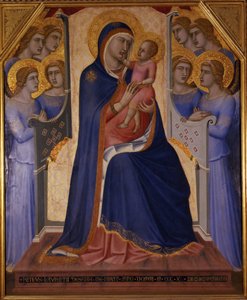 Madonna and Child Enthroned with Angels, 1340 av Pietro Lorenzetti