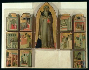 Scener fra The Life of Blessed Humility, ca. 1341 (tempera på panel) (for detaljer se 85685) av Pietro Lorenzetti