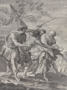 Moses forsvarte Jethros døtre, 1732-50.