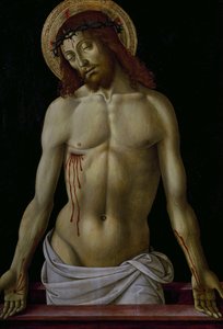Kristus i Pieta, av Perugino (1450 ca-1523), olje på tre, cm 525x365 av Pietro Perugino
