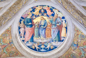 Kristus fristet av djevelen av Pietro Perugino