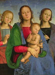 Madonna og barn med St. Catherine og St. Rosa, 1493 (olje på lerret på panel)