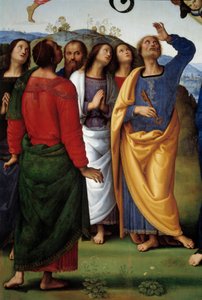Kristi himmelfart Detalj som representerer apoterne. Maleri av Pietro Vannucci dit il Perugino (Le Perugin av Pietro Perugino