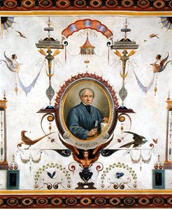 Portrett av Lorenzo Bartolini (1777-1850), detalj fra taket på Sala del Sindaco av Pietro Pezzati