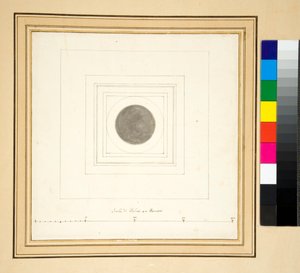 plan av søylen til Antoninus Pius (penn og vask) av Pietro Santi Bartoli