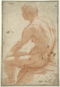 Modellstudie av en sittende mann av Pietro Sorri